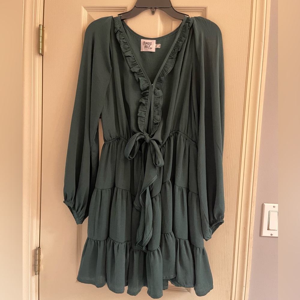PRINCESS POLLY RANDI MINI DRESS TEAL - Picture 3 of 4